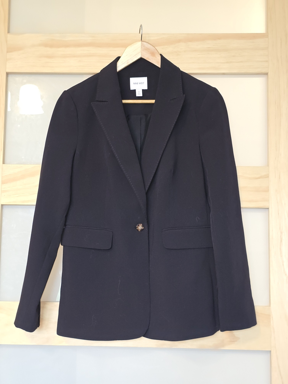 Nine West Black Single-Button Women's Blazer~Capsule Wardrobe